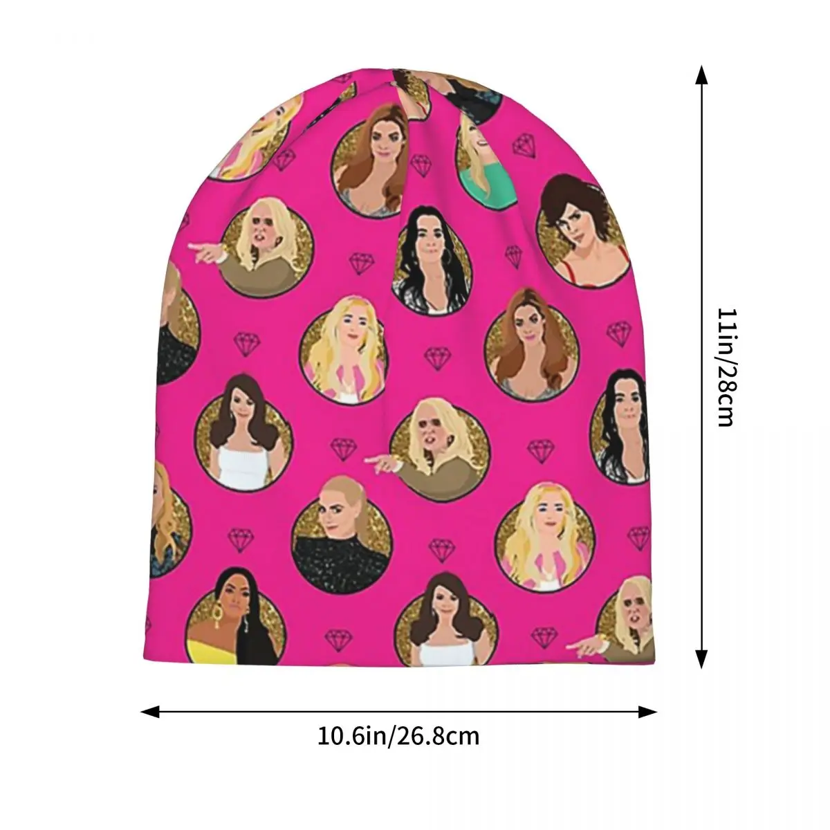 ربات البيوت الحقيقية من بيفرلي هيلز جميع النجوم (RHOBH) قبعة محبوكة دافئة موضة بونيه قبعة الخريف قبعات حريمي للرجال والنساء الكبار