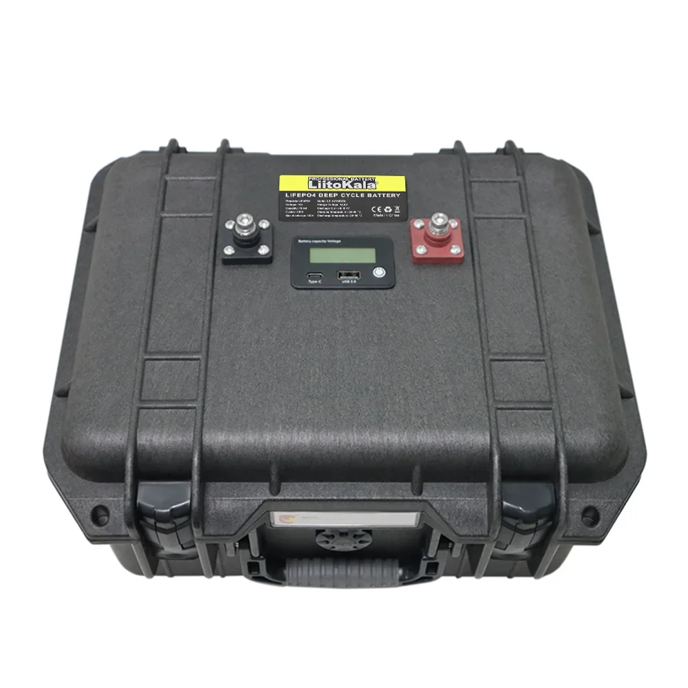 LiitoKala 12v/12.8V 150AH LiFePO4 Battery 4s Multifunctional Portable suitcase for Camp Inverter Car lighter Batteries Charger