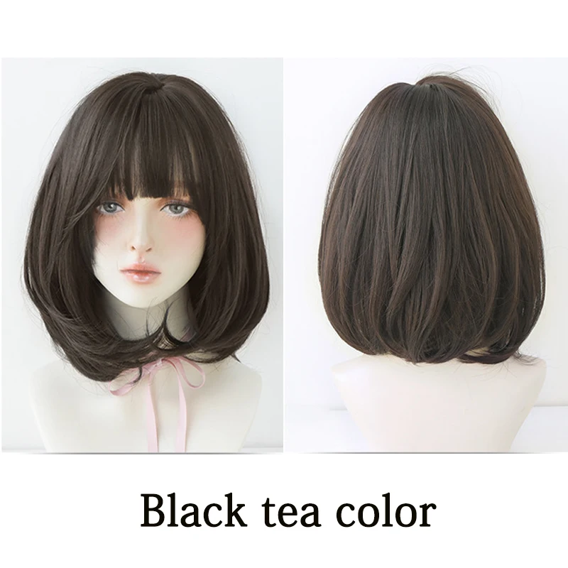 تخفيضات التصفية: شعر مموج بطول 16 بوصة بأطراف مجعدة وشعر صناعي طبيعي، مناسب للشعر المستعار اليومي للنساء في حفلات الهالوين