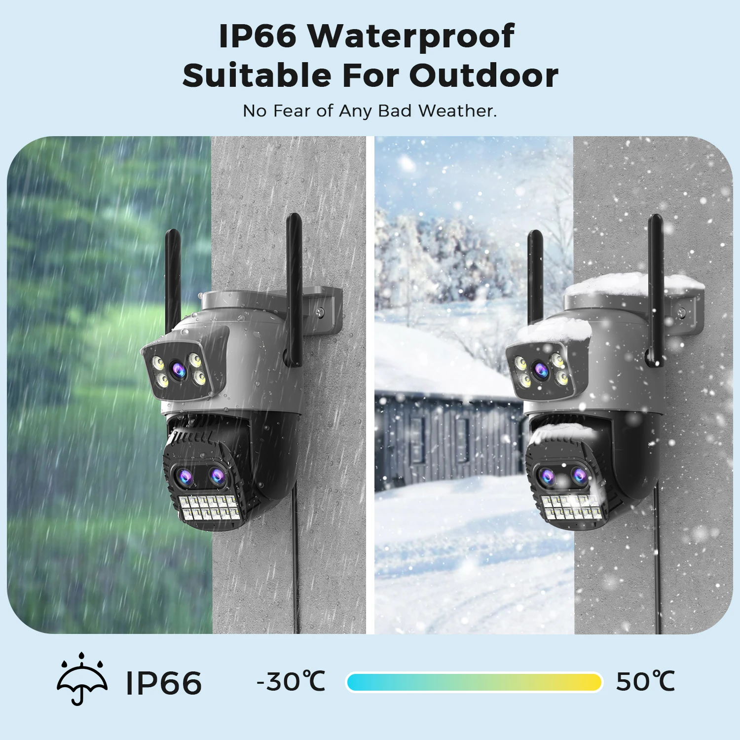 Imagem -03 - Câmera ip ao ar Livre de Três Lentes 10x Zoom ir 100m Wifi Câmera 4k 8mp Tela Dupla Segurança Ptz Cam Rastreamento Automático Vigilância 6k 15mp