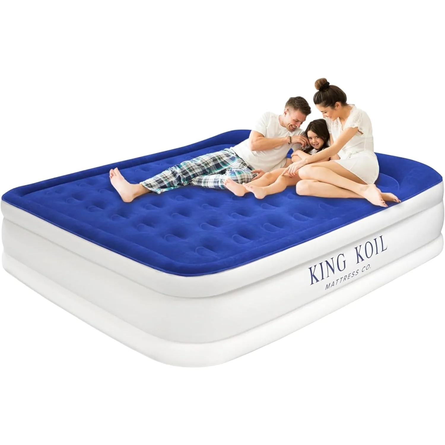 Luxury California King Air Mattress with Built-in Pump for Home, Camping & Guests - 16” King Size  Durable Waterproof