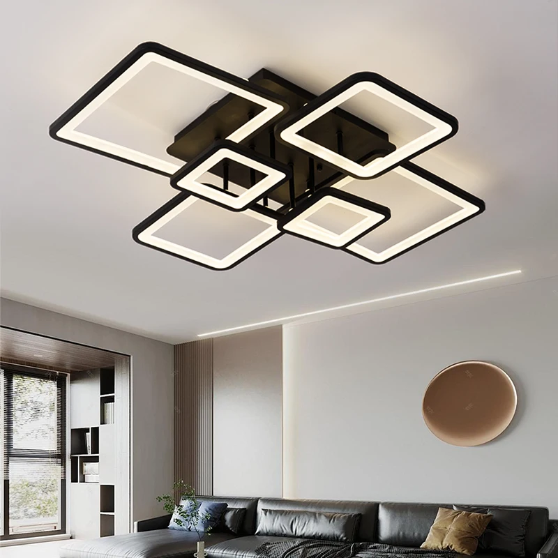

Home ceiling remote control design interior decoration modern light fixture acrylic chandelier LED ceiling light