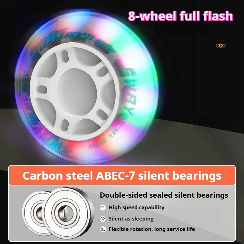 أطفال حذاء تزلج بعجلات قابل للتعديل زلاجات دوارة عجلات وامضة بنين بنات الشباب المبتدئين التدريب في الهواء الطلق أحذية التزلج الرياضية