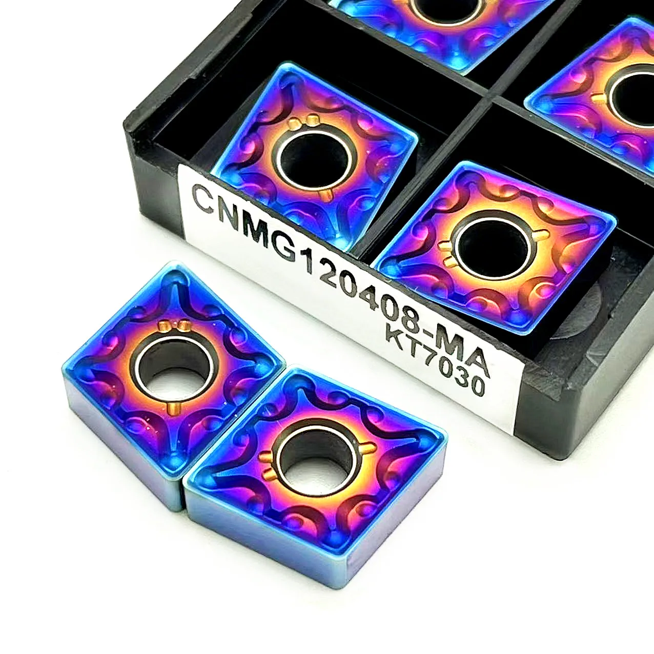 Cnmg120404 cnmg120408 ferramenta de torneamento externo de alta qualidade, lâmina de carboneto cimentado, lâmina de gerencio nano-azul, carboneto de tungstênio