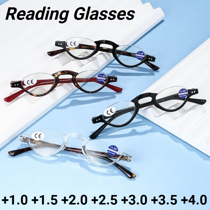 

Retro Half-rim Anti-Blue Light Presbyopia Glasses High-Definition Comfort Reading Glasses Unisex with Plus Diopters +1.0 To +4.0