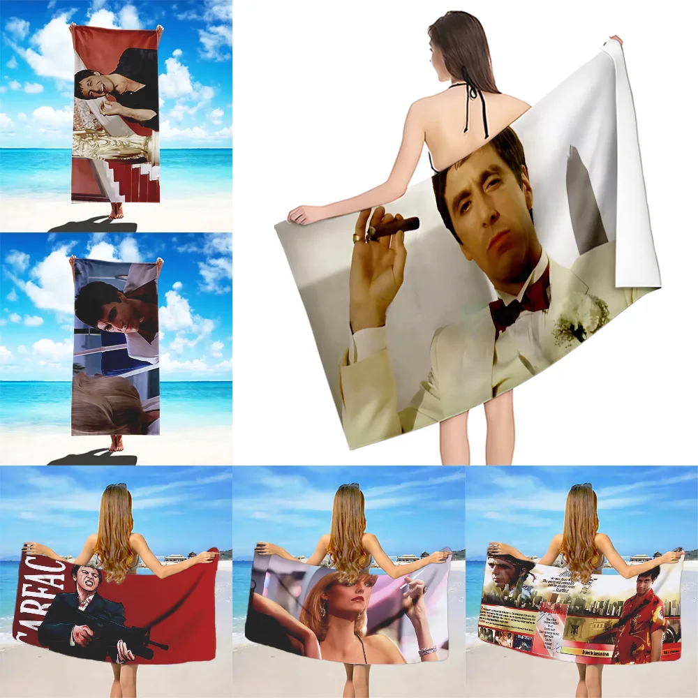 

Movie S-Scarface Beach Towel Microfiber Sand Free Quick Dry Soft Sandproof Pool Towels Gift for Women Travel Gym Shower Camping