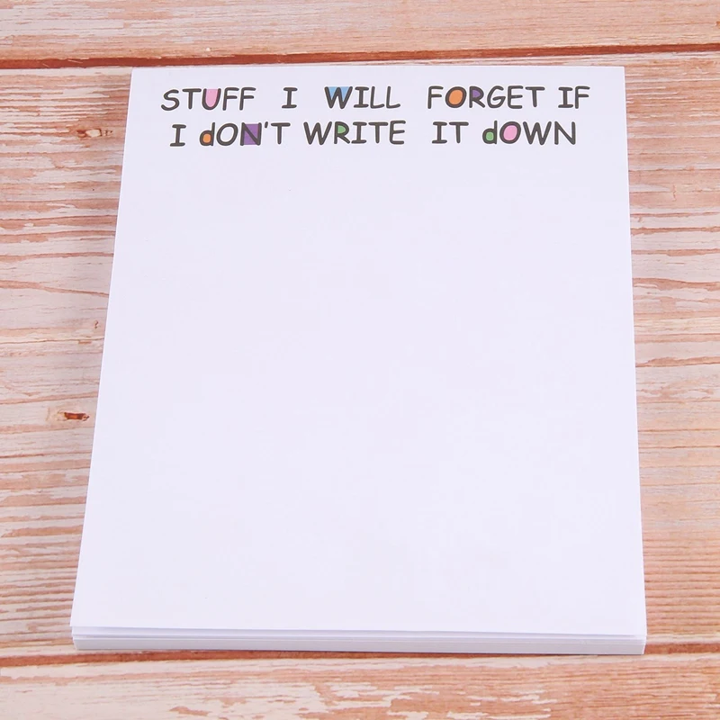 3X Funny Sticky Note, To Do List Notepad Funny Stationery, Office Supplies, Notebook Labels, Desk Sticky Note 50 Pages,A-AT93