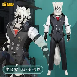Game Zenless Zone Zero Cosplay Costume Von Lycaon Furry Kigurumi Cos Outfits Fursuit Headgear Halloween Carnival Party For Men