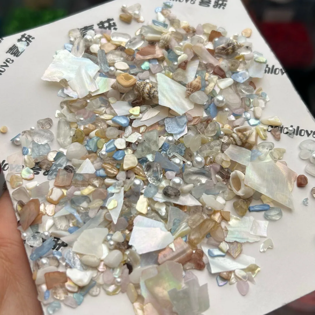 

Luxury Sparkling Diamond Ice Crystal Small Stone Mixed Nail Accessories Colorful Stone Water Diamond Pearl Wholesale