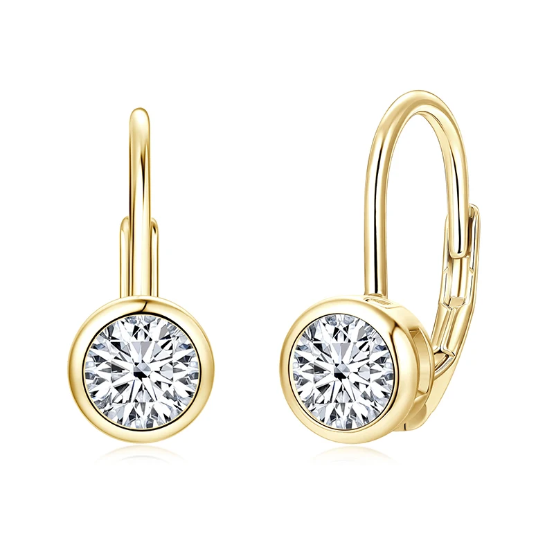 Lnkry 5MM/6.5MM/8MM Moissanit-Creolen 14k Goldgefüllte Funkelnde Labor-Diamant-Hebelverschluss-Ohrringe für Frauen Geschenk – Detail 2