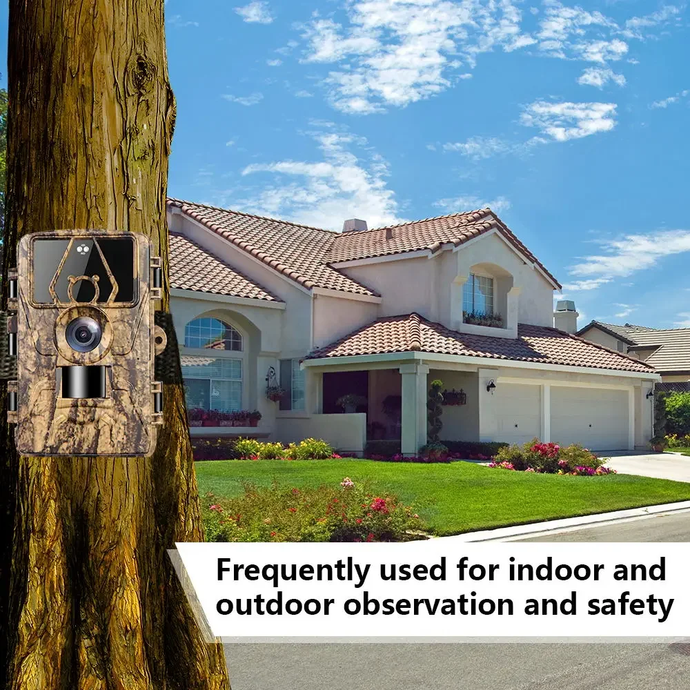 8K WiFi Trail Camera 130° Detection Angle 60MP Waterproof Outdoor Animal Hunting Trail Video Photo Trap Wild Camera APP Control