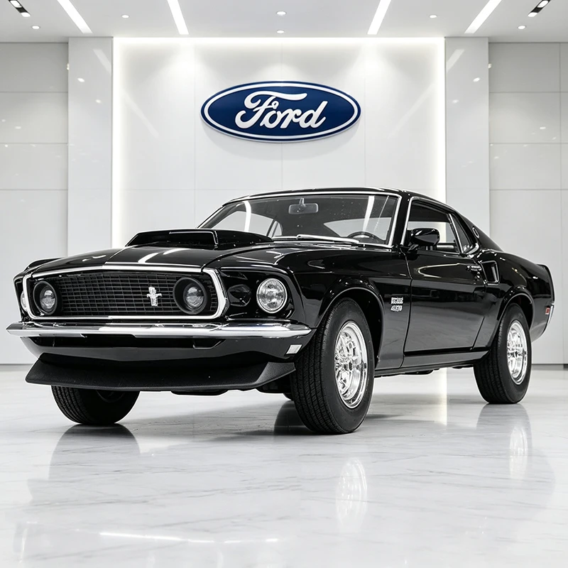 WELLY 1:24 Ford Mustang Boss 429 Legierungsauto Druckguss & Spielzeugfahrzeuge Automodell Miniaturmodellauto Spielzeug für Kinder