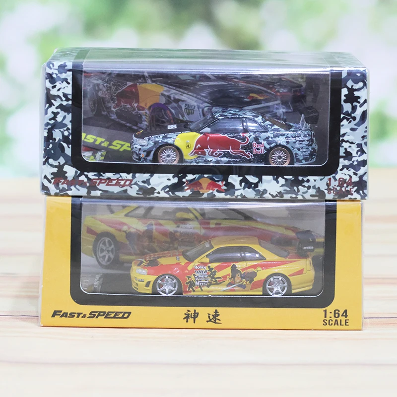 

FS 1:64 GTR R34 Nismo Z-Tune NFS SRS die-cast simulation alloy car model, boy toy, adult collectible ornament.