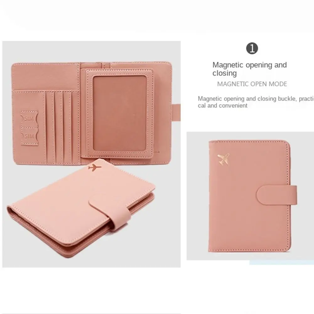 PU Leather Marble Grain Certificate Storage Bag Passport Protective Cover PU Card Case Passport Holder Travel Accessories