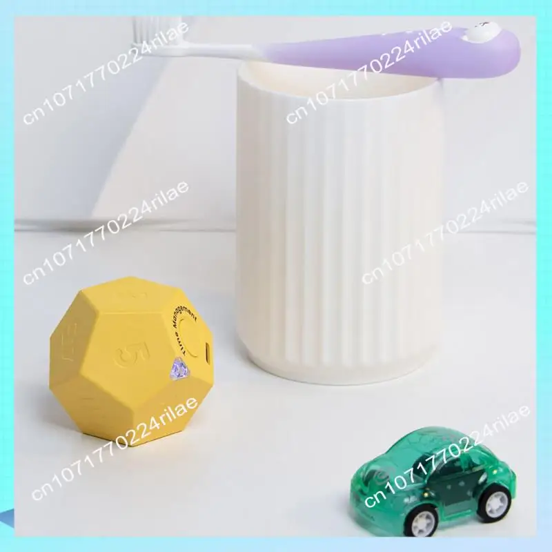 A17Z Mini Timer Rotate Dodecagon Rechargeable Timer Sound Vibrate Light Alarm Flip Timer Countdown For Timemanager