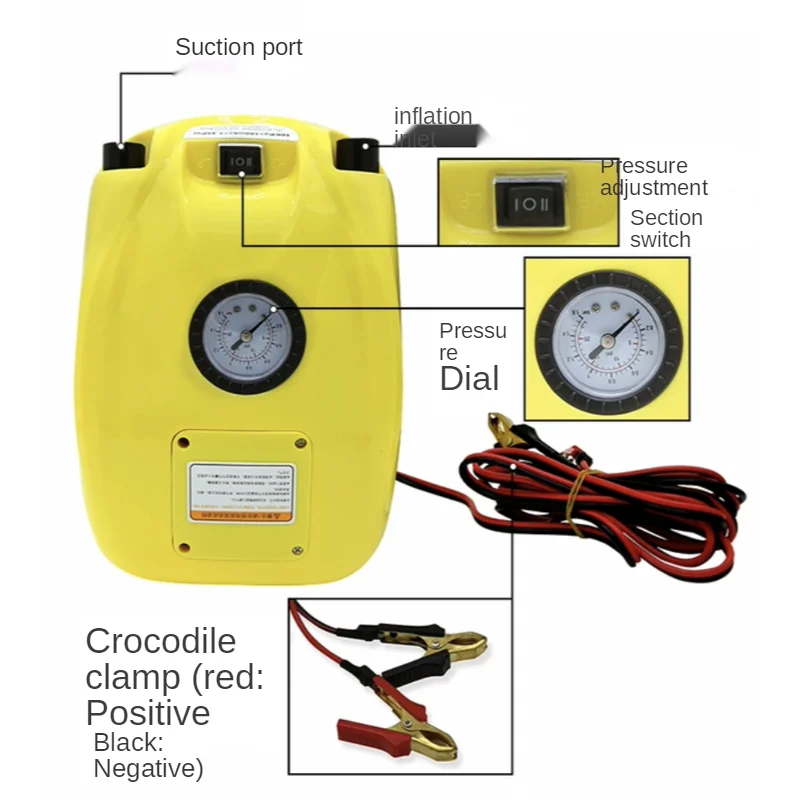 818003 Useful Rubber Dinghy Inflatable Pump High-pressure Electric Pump Assault Boats Fishing Boat Inflatable Pump
