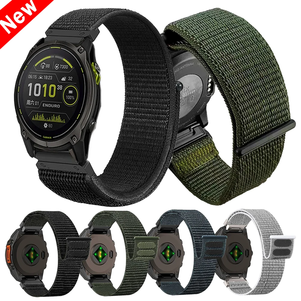 22/26 mm QuickFit Nylonarmband für Garmin Quatix TACTIX 8/Enduro3 Epix Gen2 D2 Delta Fenix 8 Pro E 5 6 7 7X Sport atmungsaktives Band