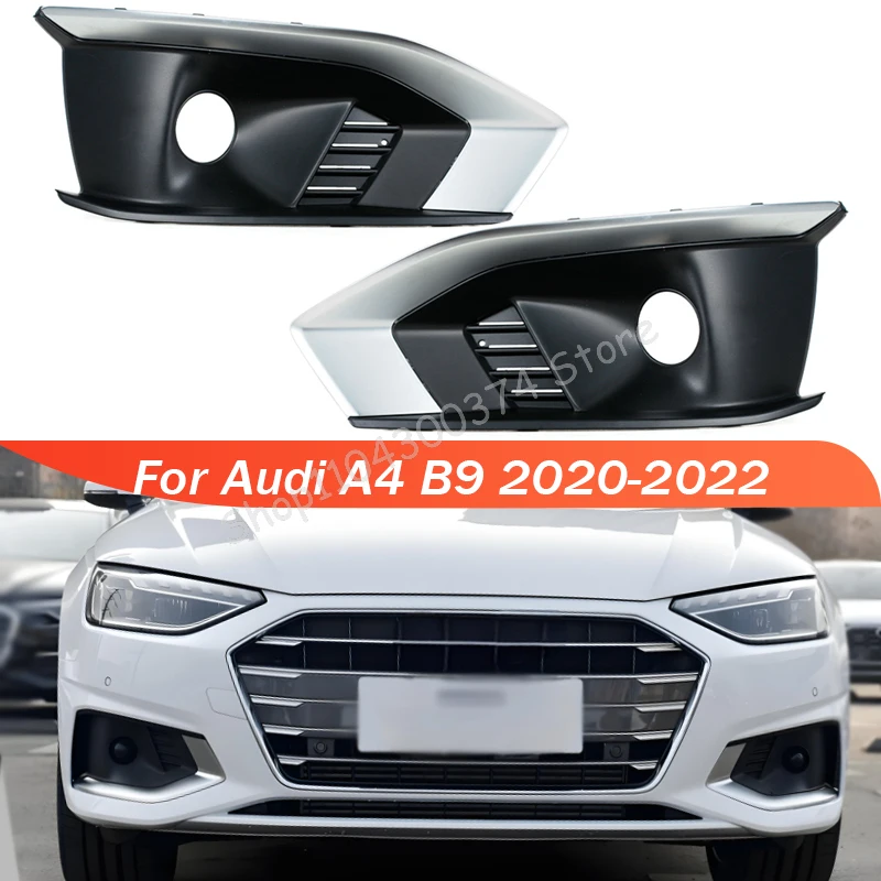 

Front Fog Lamp Bumper Frame Decoration Cover For Audi A4 B9 2009-2024 Fog Light Cover Car Styling Exterior Accessories