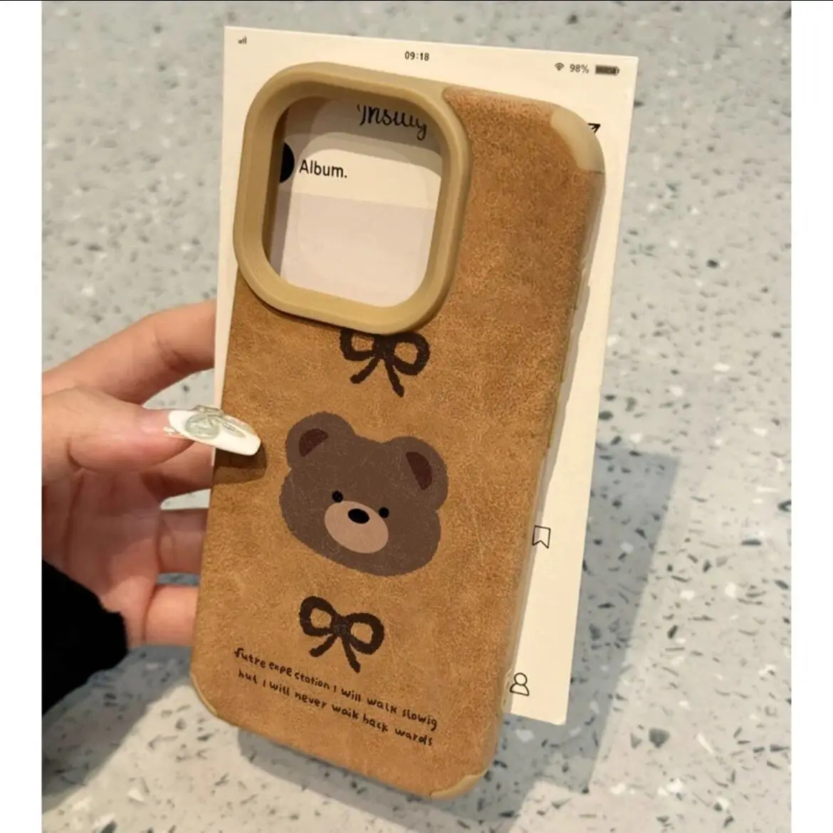 SEIRASSIM Cute cartoon bear bowknot phone case for iphone 16 pro max 15 plus 14 13 11 camera protect cover for iphone 12 bumper