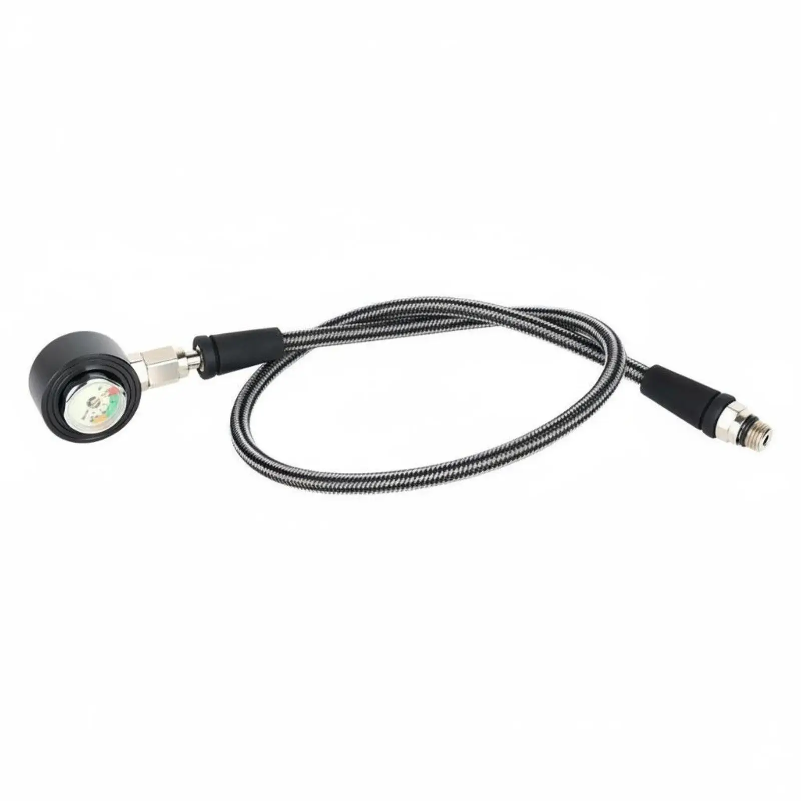 Braided SPG Hose with Gauge 300bar Rated Underwater Cylinder Pressure Gauge