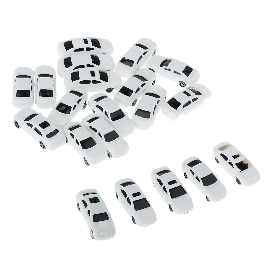 مقياس 1:200 نموذج سيارة أبيض طاولة رملية تخطيط الشارع منظر طبيعي صغير ، نموذج بناء صغير لبيت الدمى ملحقات ألعاب السيارات