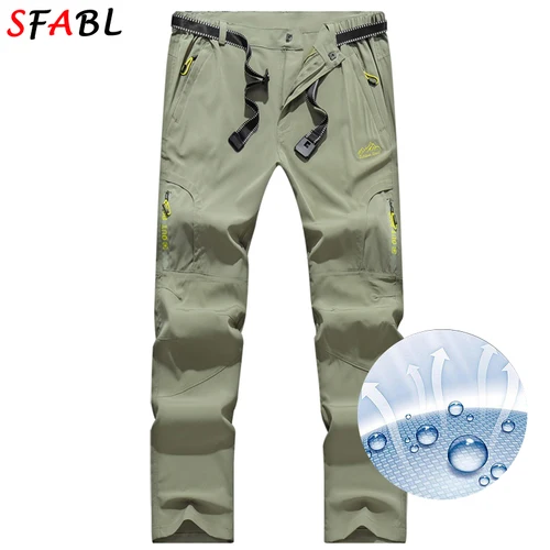 Imagen 2 del producto SFABL-pantalones de secado rápido para hombre, pantalones tácticos elásticos impermeables con múltiples bolsillos, ligeros, para senderismo, verano, L-5XL pantalon tactico hombre, pantalones de tacticos hombre