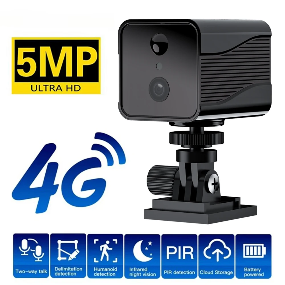 

Ubox Mini 4G Security Camera SIM Card or Wifi Ultra HD Surveillance Camera 3000 mAh Battery Voice Intercom CCTV Camera 32-128GB