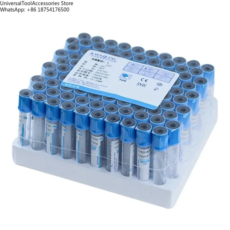 100pcs Micro-volume Blood Collection Tubes Vacuum 2ml/5ml/10ml Peripheral Blood Collection Tube for Pet Hospitals And Labs