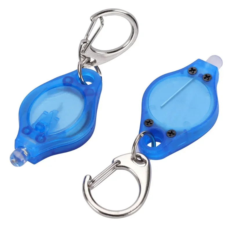 Mini LED Keychain Lights, lanterna de bolso, luz de emergência, mini tocha, lanternas pretas, 100pcs