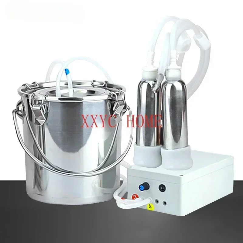 5L/3L Milking Machine Milker Automatic Electric Pulsating for Farm Cows Goats Sheep Vacuum Pump Bucket Farm Breeding Equipments