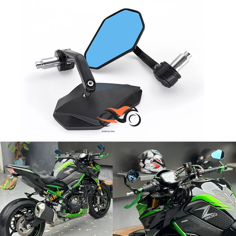 

For Kawasaki Z400/Z650/Z900/Z1000 Mirrors Yamaha MT03/MT07/MT09/MT10 CNC Motorcycle Bar End Mirrors Retro Handlebar Tip Rearview