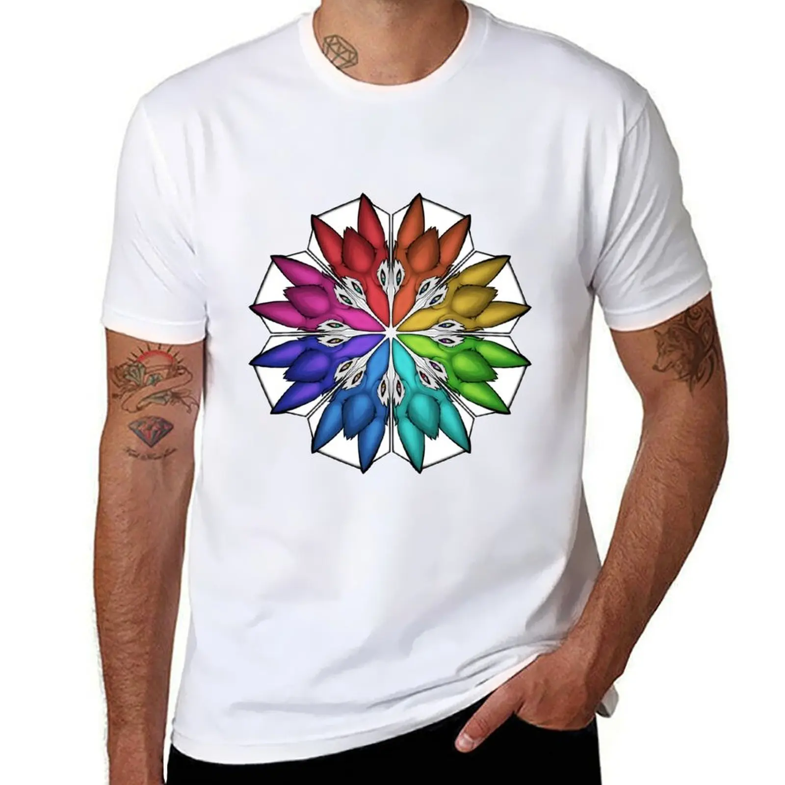 

Sergal Color Wheel T-Shirt anime t shirts oversize t shirt for man 100 percent cotton T-Shirt