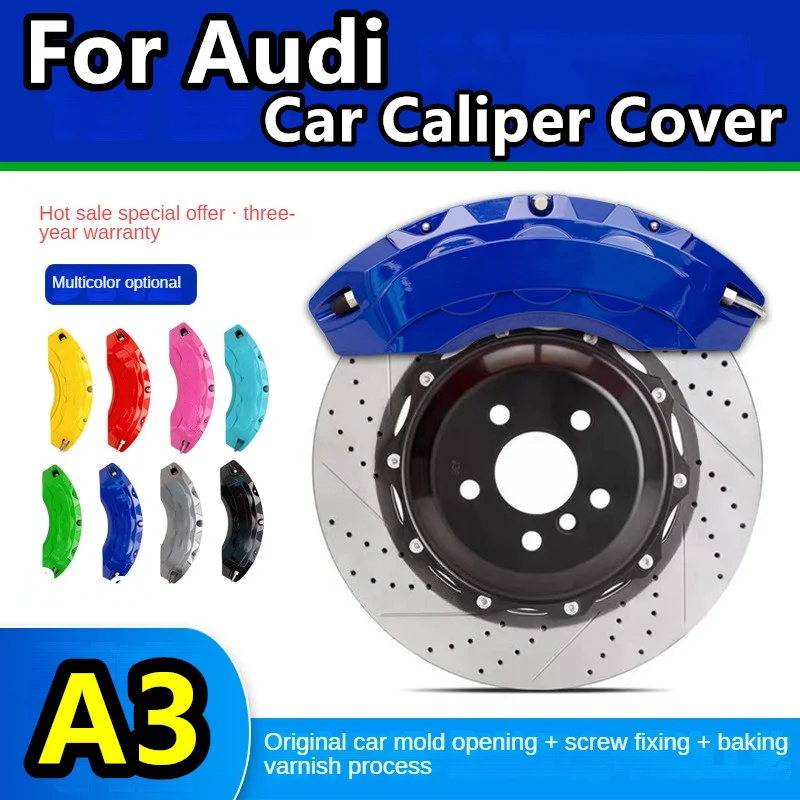 For Audi A3 Car Brake Caliper Cover Aluminum Metal Kit Fit 1.9 TDI e 2.0T 2008 2009 Clubsport quattro Concept 2014