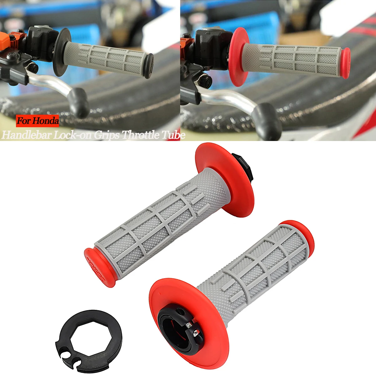 

Motorcycle NEW Handlebar Lock-on Grips Throttle Tube For Honda CRF250R CRF450R CRF250X CRF450X CRF 250R 450R 250X 450X 2004-2021