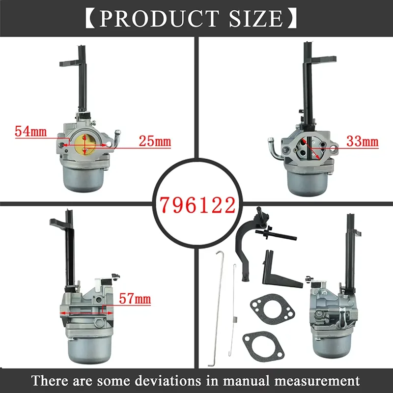 Replacement for Briggs & Stratton  696737 794593 793161 796122 20E114 20M107 20M114 20C114 20M214 Snowblower Tractor Carburetor