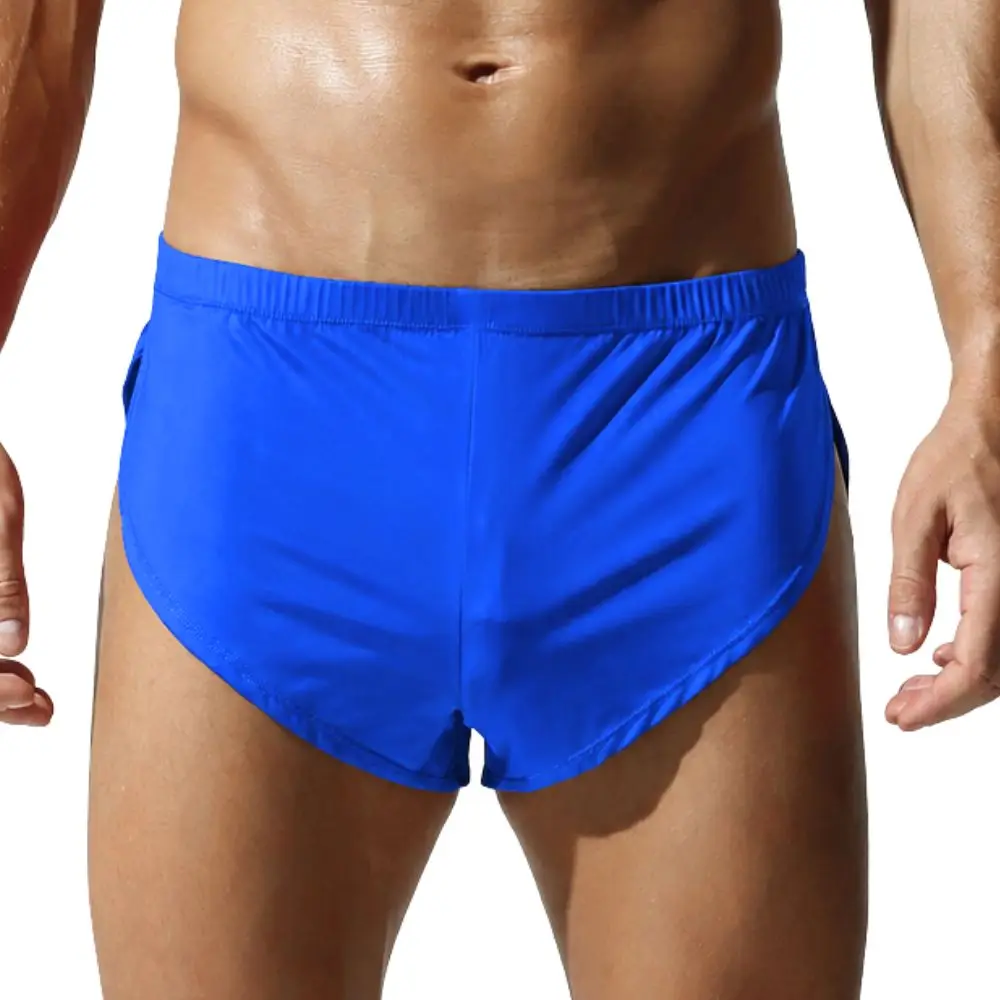 Low Rise Ice Silk Men Briefs Solid Color Quick Dry Skin-Friendly Soft Underwear 1/3 Pcs for Sports Gym Running Daily Lounge Wear