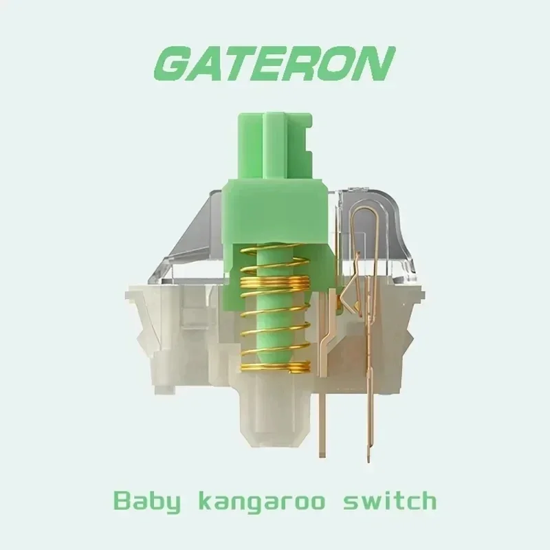 Gateron Kangarooメカニカルキーボード触覚スイッチ、ホットスワップ可能なメカニカルスイッチ、5ピン、59g