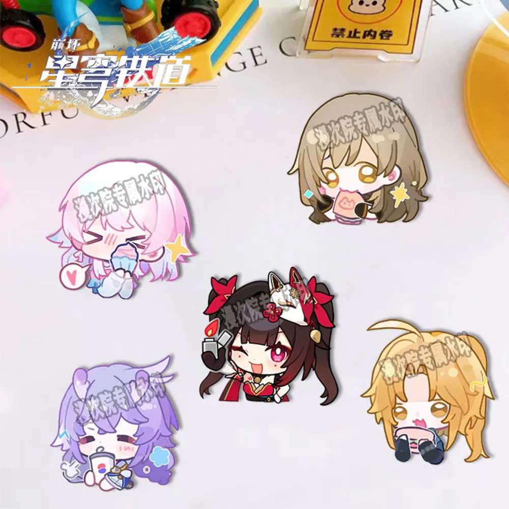 

5PCS Anime Honkai: Star Rail Badge Brooch Pin Sparkle March 7Th Clothes Backpack Decoration Lapel Personalized Chest Tag