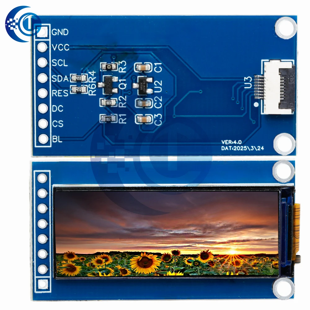 GC9107 1.45 Inch TFT LCD Module: 60×160 Small Full-View Screen – SPI Color Display for Arduino