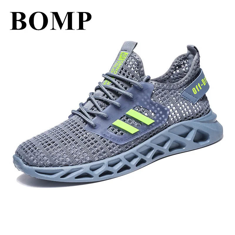 Hot Koop Blauwe mannen Loopschoenen Ademend Mesh Sneakers Man Comfortabele Modieuze Sportschoenen Voor Mannen zapatillas de correr