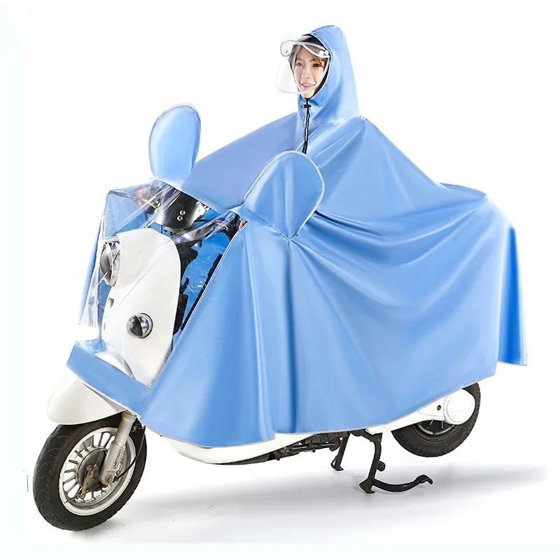 Durable Electric Vehicle Raincoat Electric Scooter Motorcycle Thickened Single and Double Person Raincoat Bicycle Raincoat