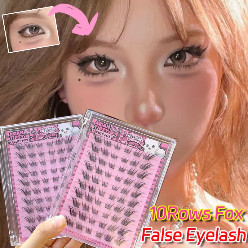 Selfกาวกลุ่มEyelashes Extensionไม่จําเป็นต้องใช้กาวReusable DIYขนตาธรรมชาติหนาหนามังงะขนตา