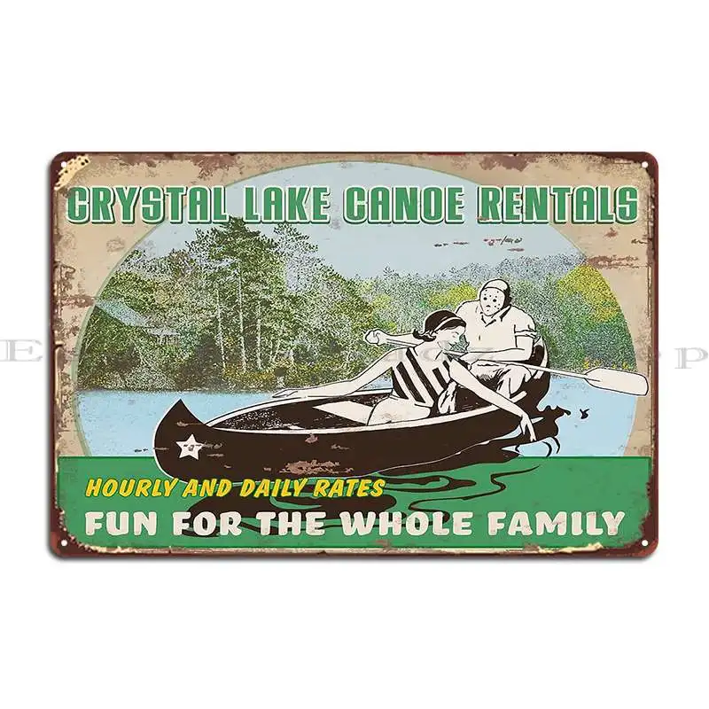 crystal lake canoe rentals Metal Plaque Poster Cinema Painting Iron  Cinema Pub Tin Sign Poster