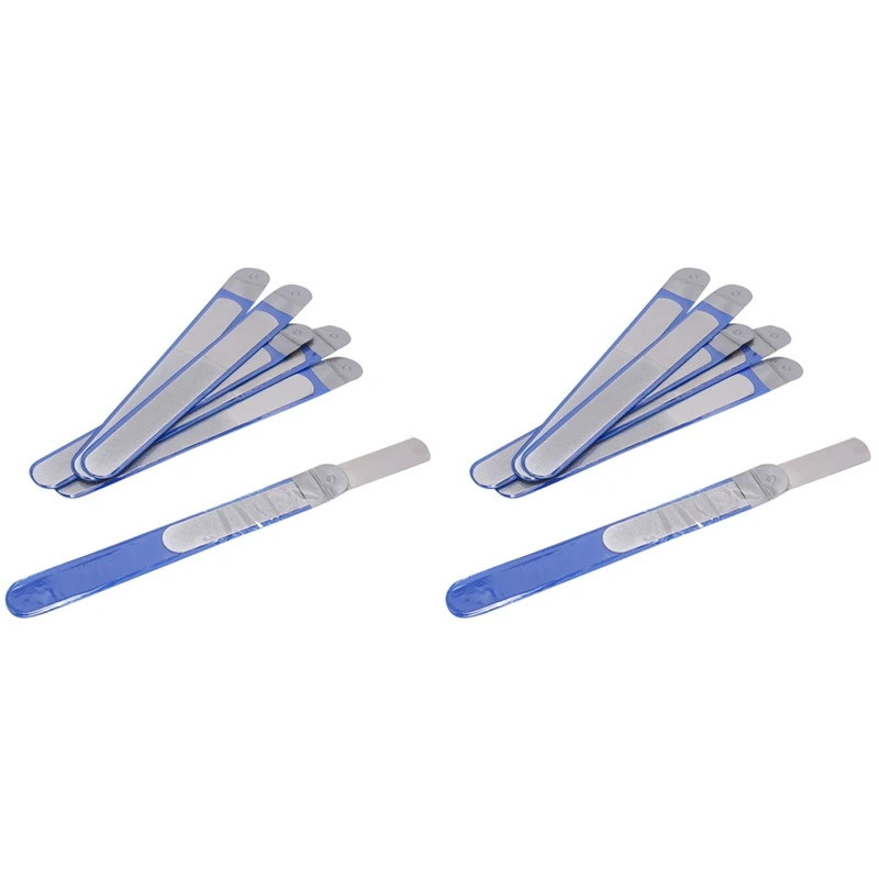 

12 Pieces Stainless Steel Nail File Double-Sided Diamond Nail File Metal Nail File Manicure File For Family And Travel