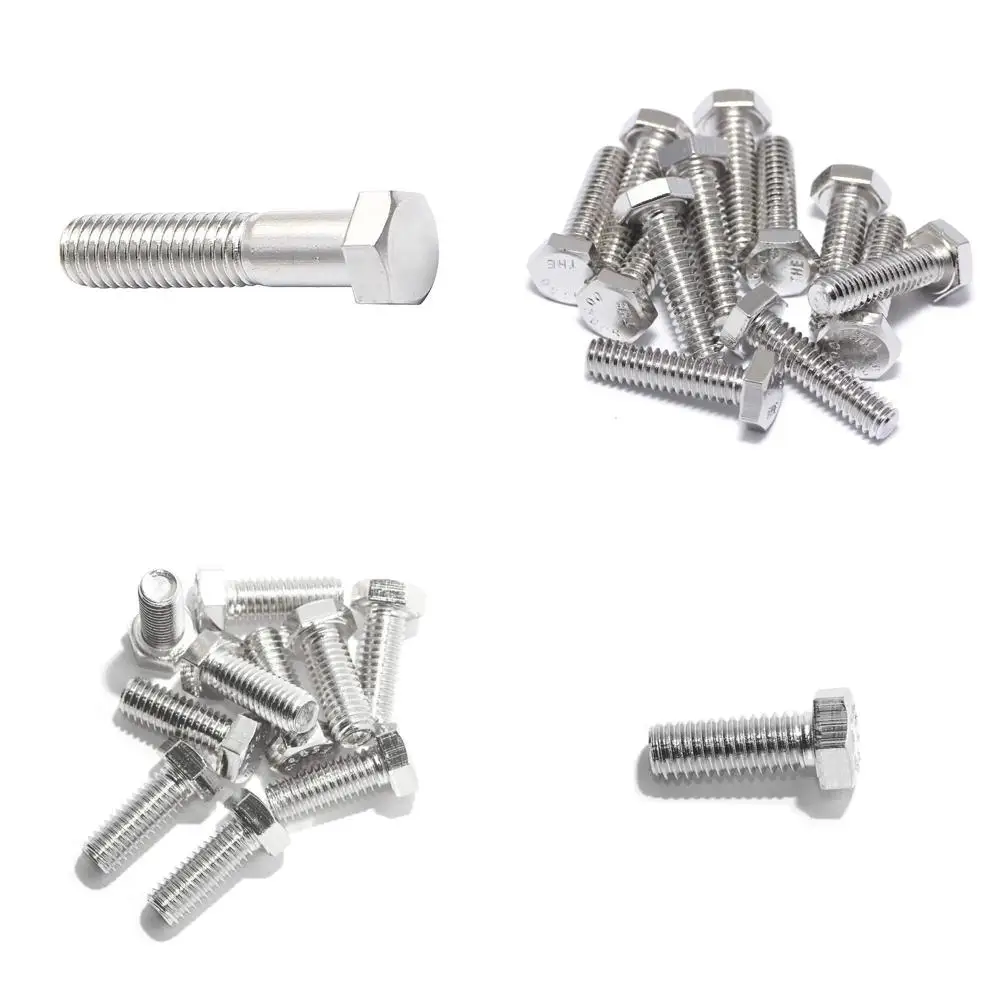 براغي بغطاء رأس سداسي من الفولاذ المقاوم للصدأ 1/4-20 خيط، طول 1-1/2، درجة 18-8، لمسة نهائية NL-19، عبوة من 100 قطعة #1