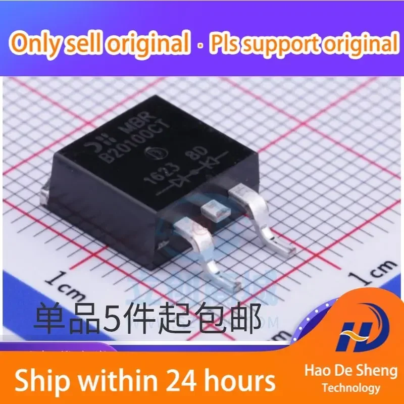 10PCS/LOT MBRB20100CT MBRB20100 B20100G TO-263-3 New Original In Stock