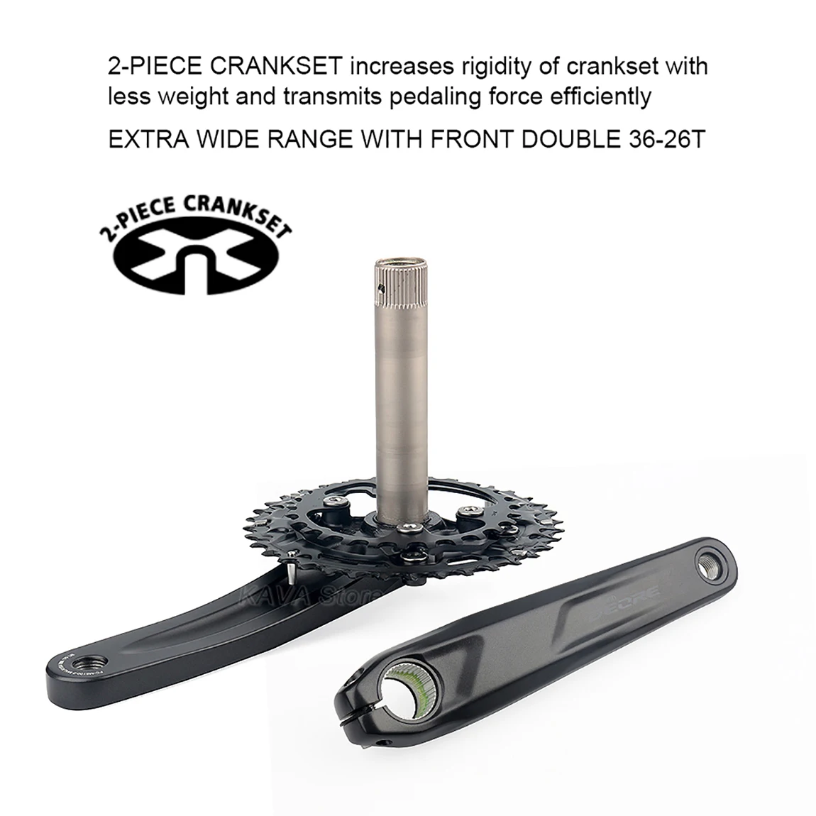 Shimano Deore 11-fach Kettenblatt M5100 Integriertes Kurbelgarnitur-Set MTB 10 11 12 Gang Pedivela 34T 36T 38T 32T Crown Fahrradkurbel – Detail 15