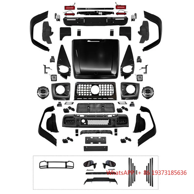 Facelift Car Accessories Engine Hood Cover Headlight Body Kit Front Bumper Grille for Mercedes Benz Spare Parts G Class W463