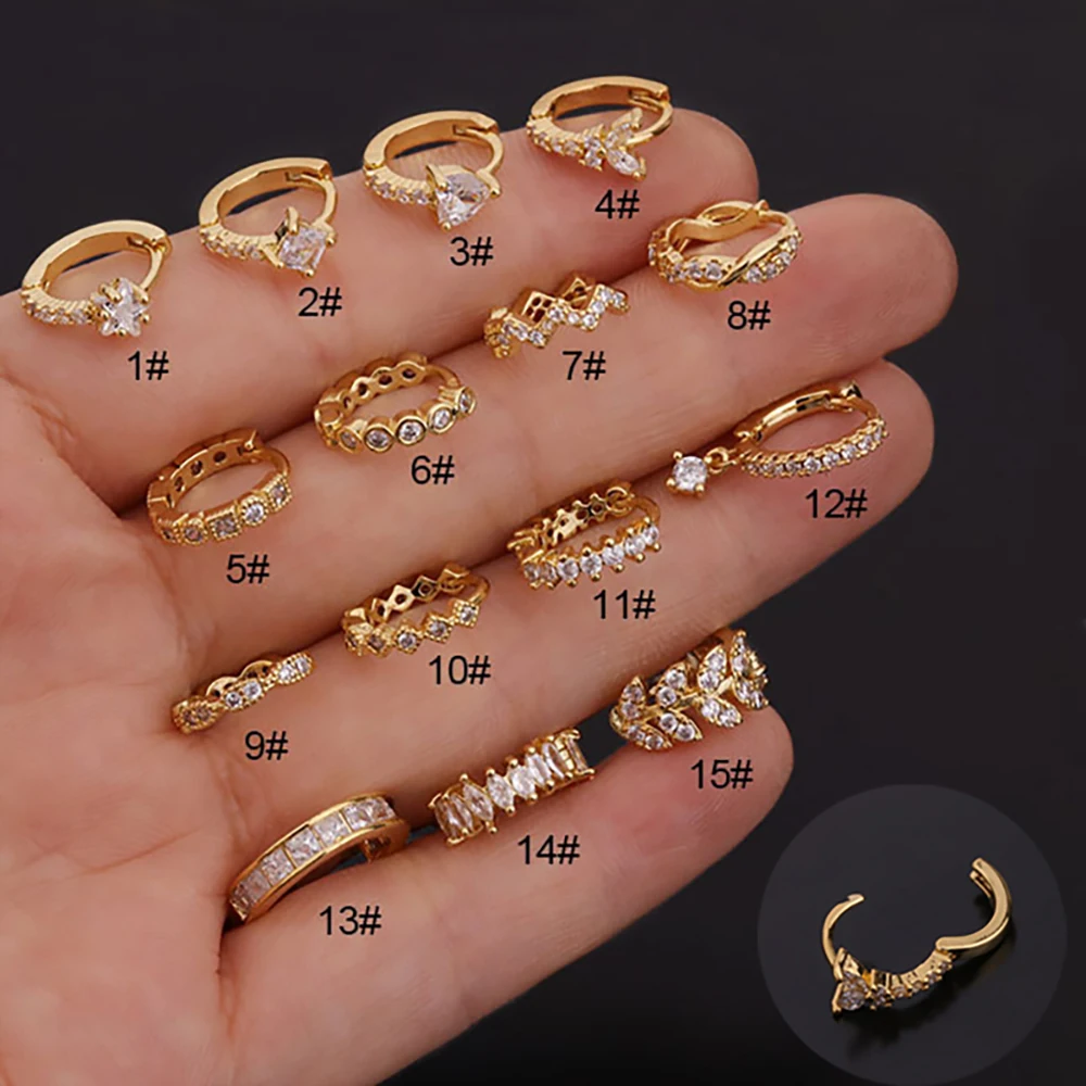 1PC ze stali nierdzewnej ucho Helix chrząstka Tragus kolczyk nos Hoop kolczyk w nosie chrząstka Tragus Hoop kolczyk Piercing biżuteria