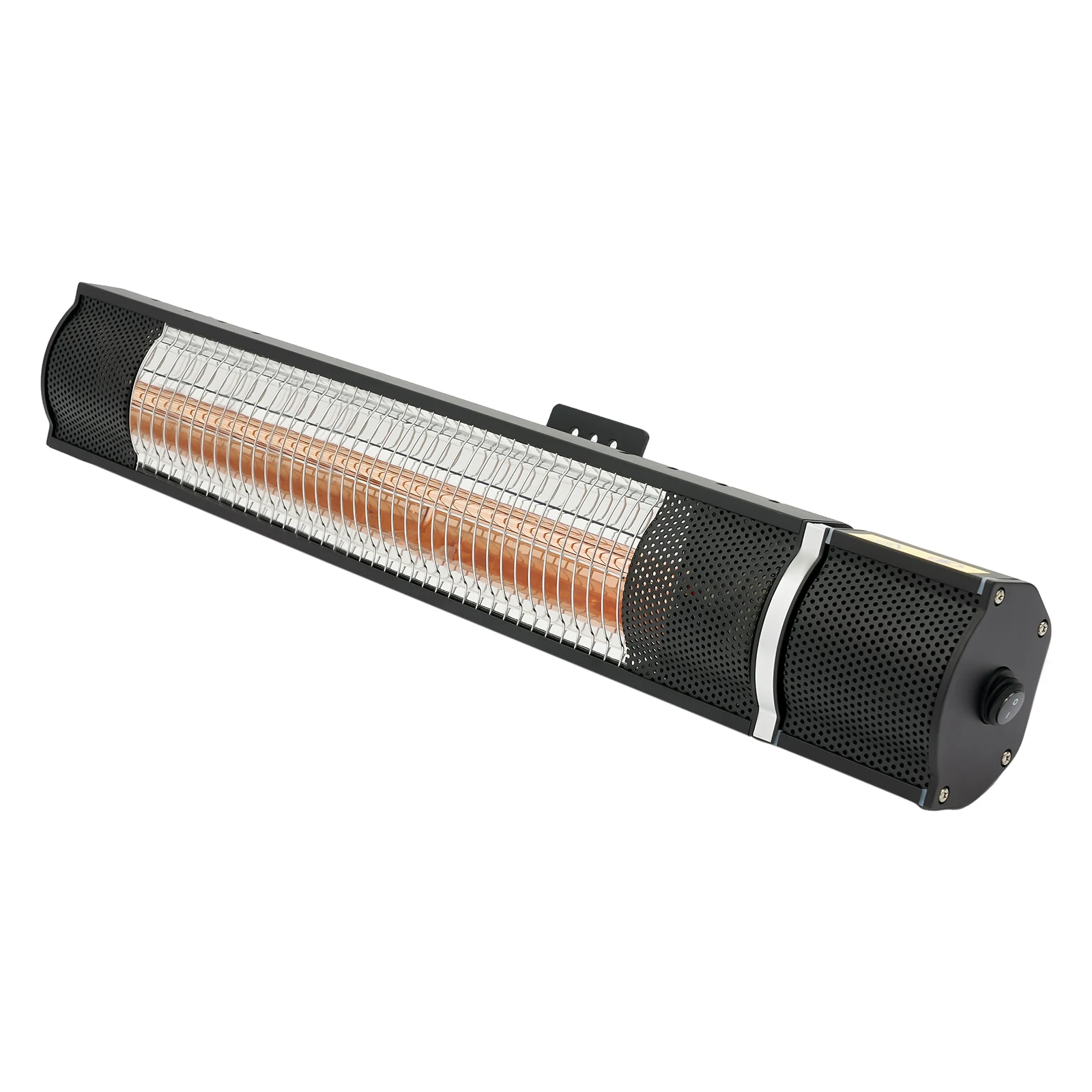 Elektrischer Infrarot-Heizstrahler Wandmontierter Elektrischer Terrassenheizstrahler mit Fernbedienung (800/1500/2000W) Infrarot-Außenheizgerät